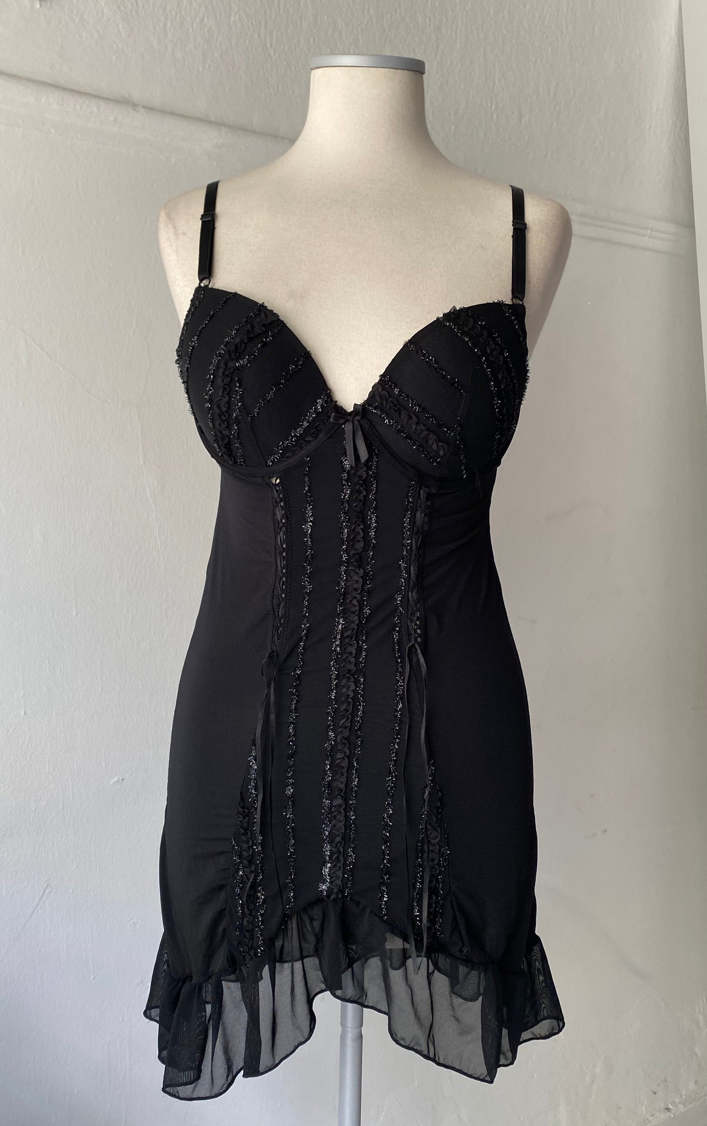 Black lingerie dress