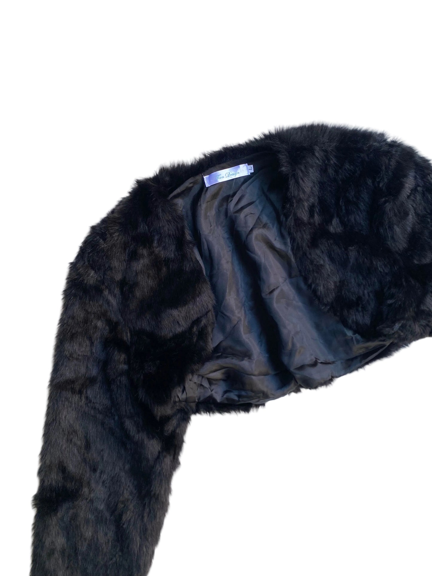Black Faux fur bolero