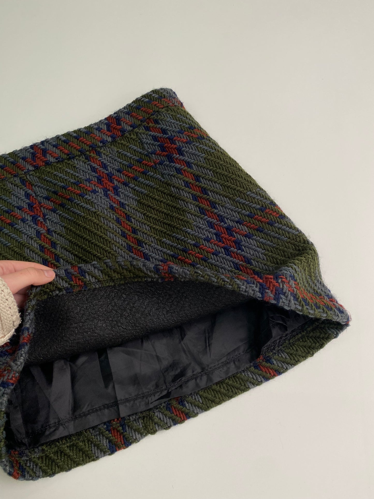 Vintage plaid mini skirt