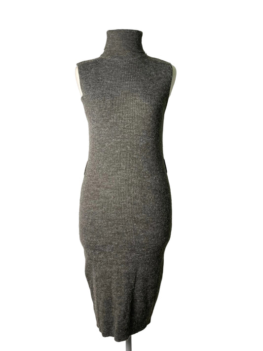 Grey turtleneck maxi dress