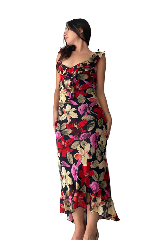 Vintage floral maxi dress