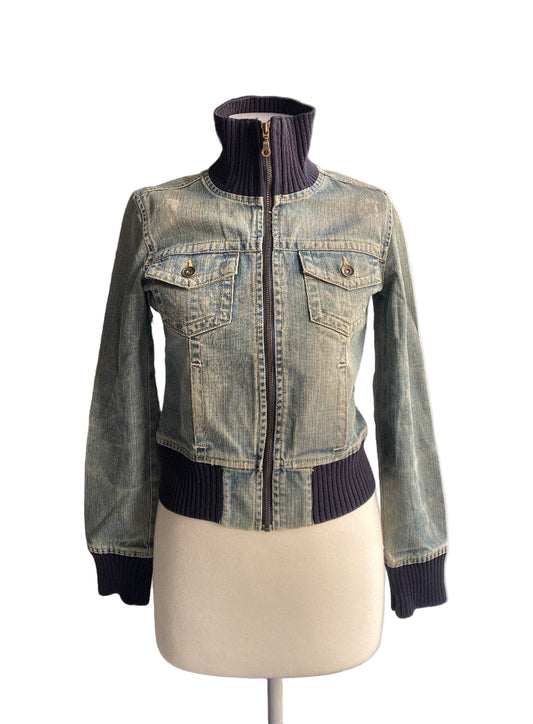 Y2K washed denim jacket