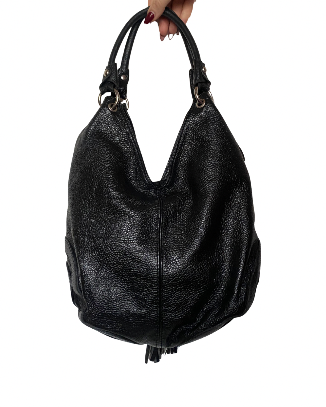 Vintage Black leather shoulder bag