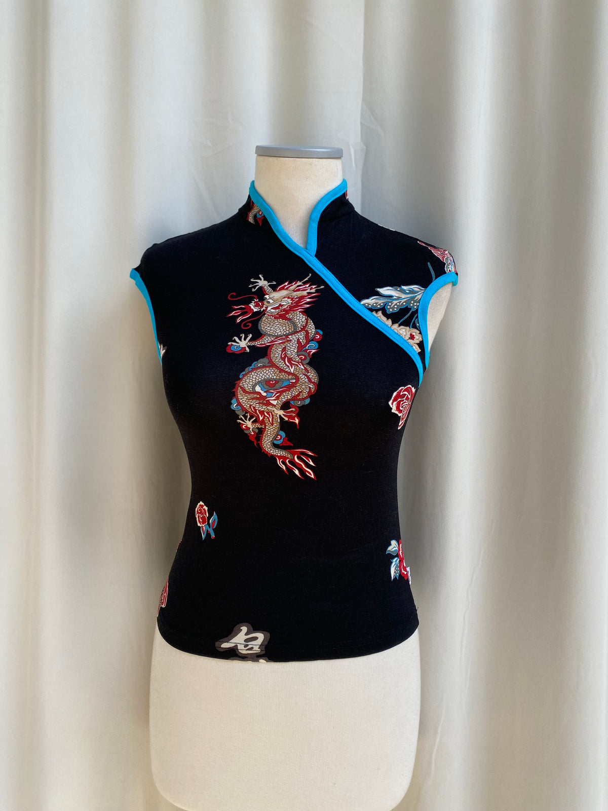 Bsb black qipao top
