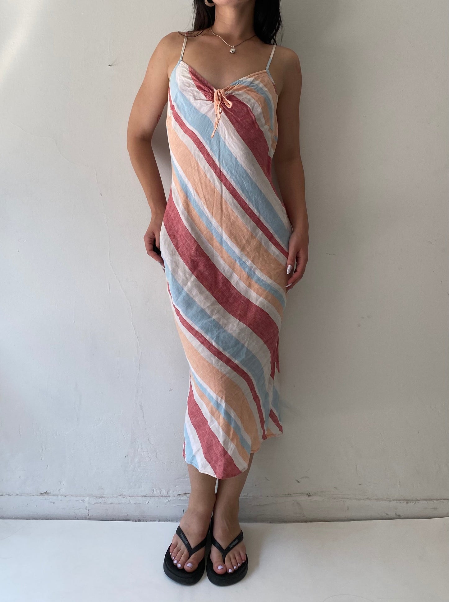 Esprit vintage 100% linen maxi dress