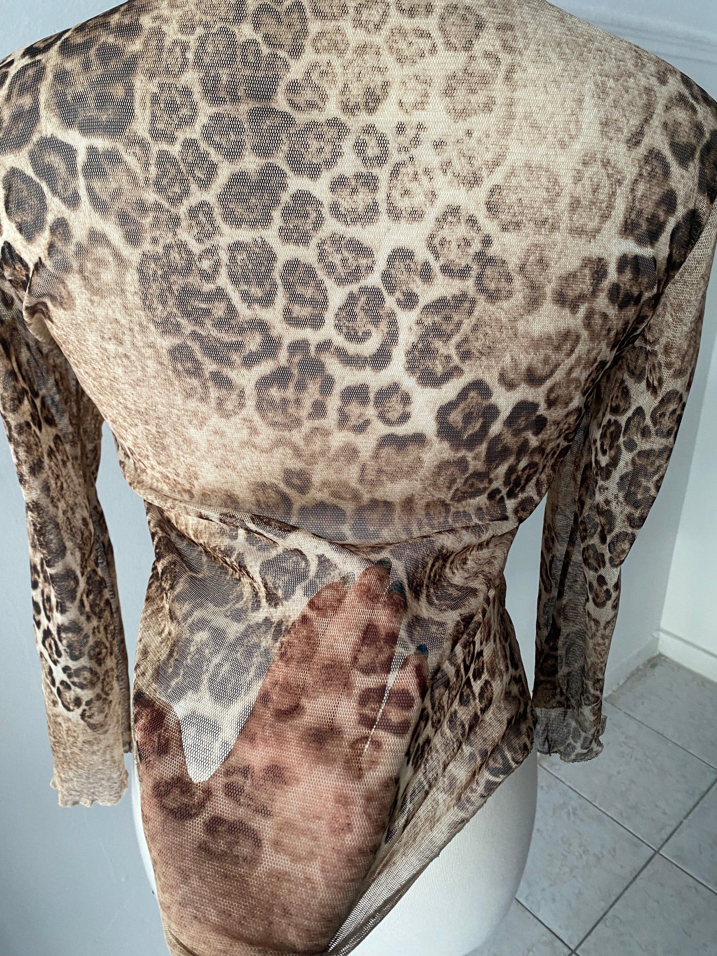 Animal print vintage top