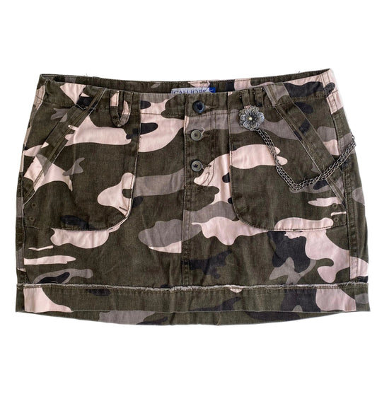 Y2k camouflage low rise mini skirt