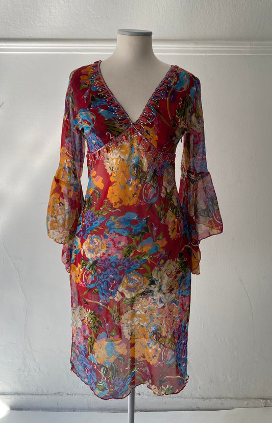 One of a kind vintage semi sheer dress