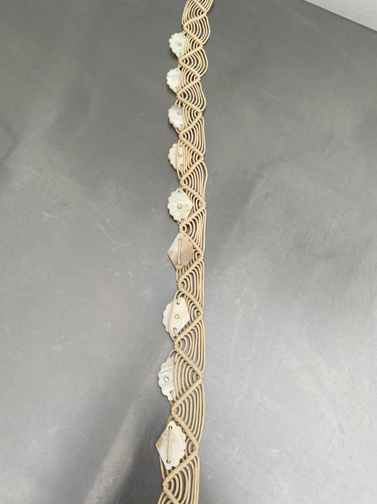 Beige boho summer belt