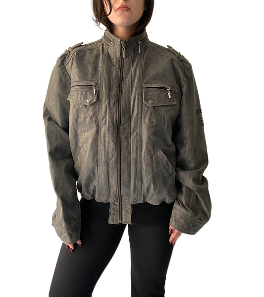Vintage Leather Bomber