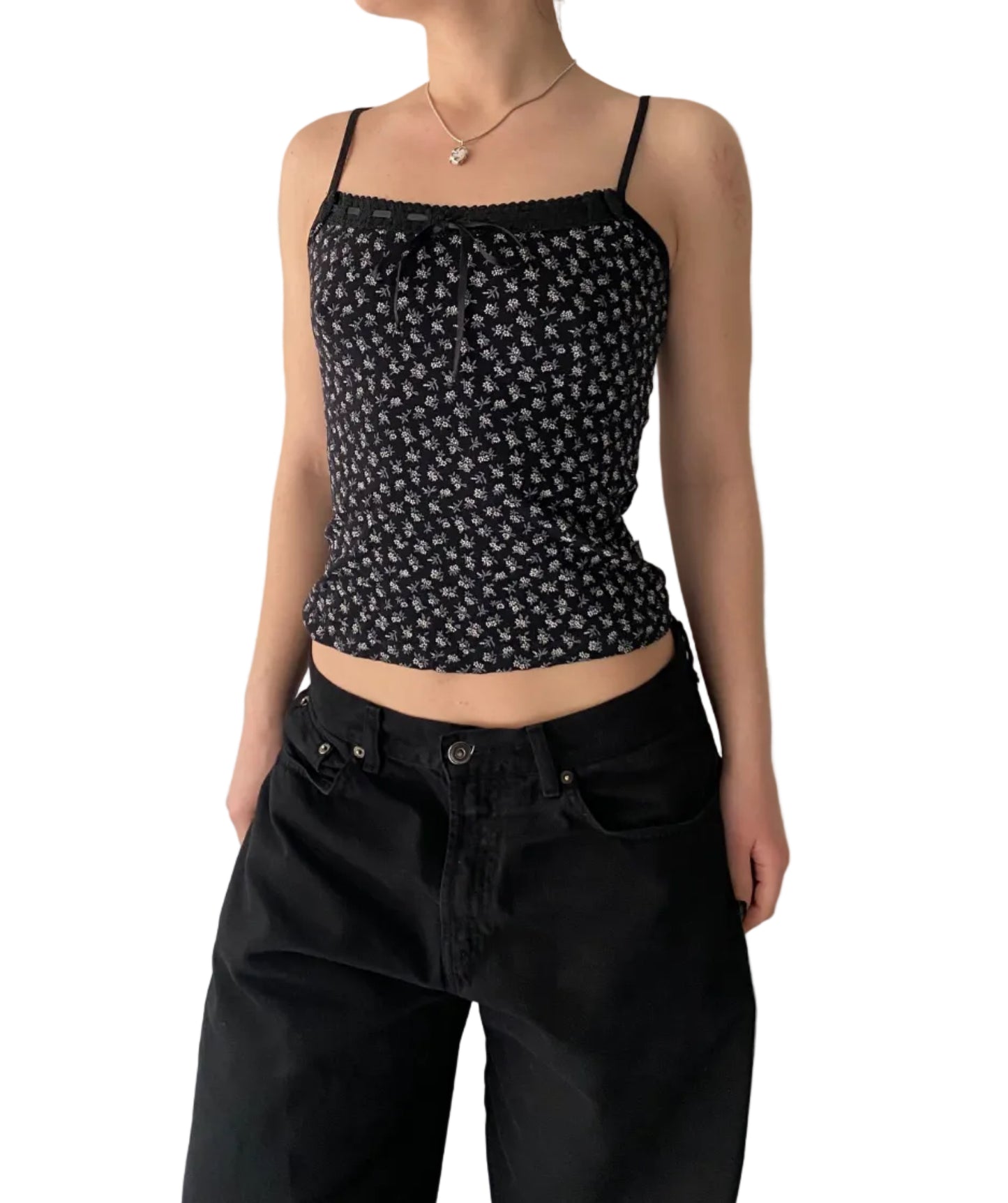 Vintage authentic flower cami top