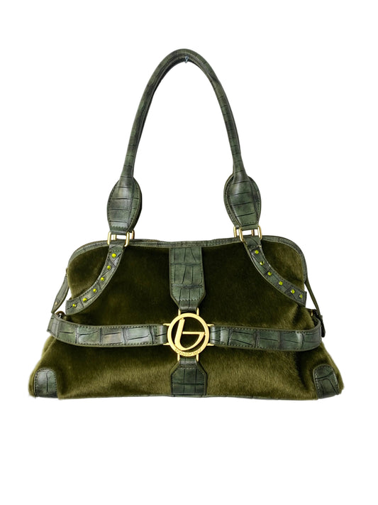Byblos vintage khaki green shoulder bag