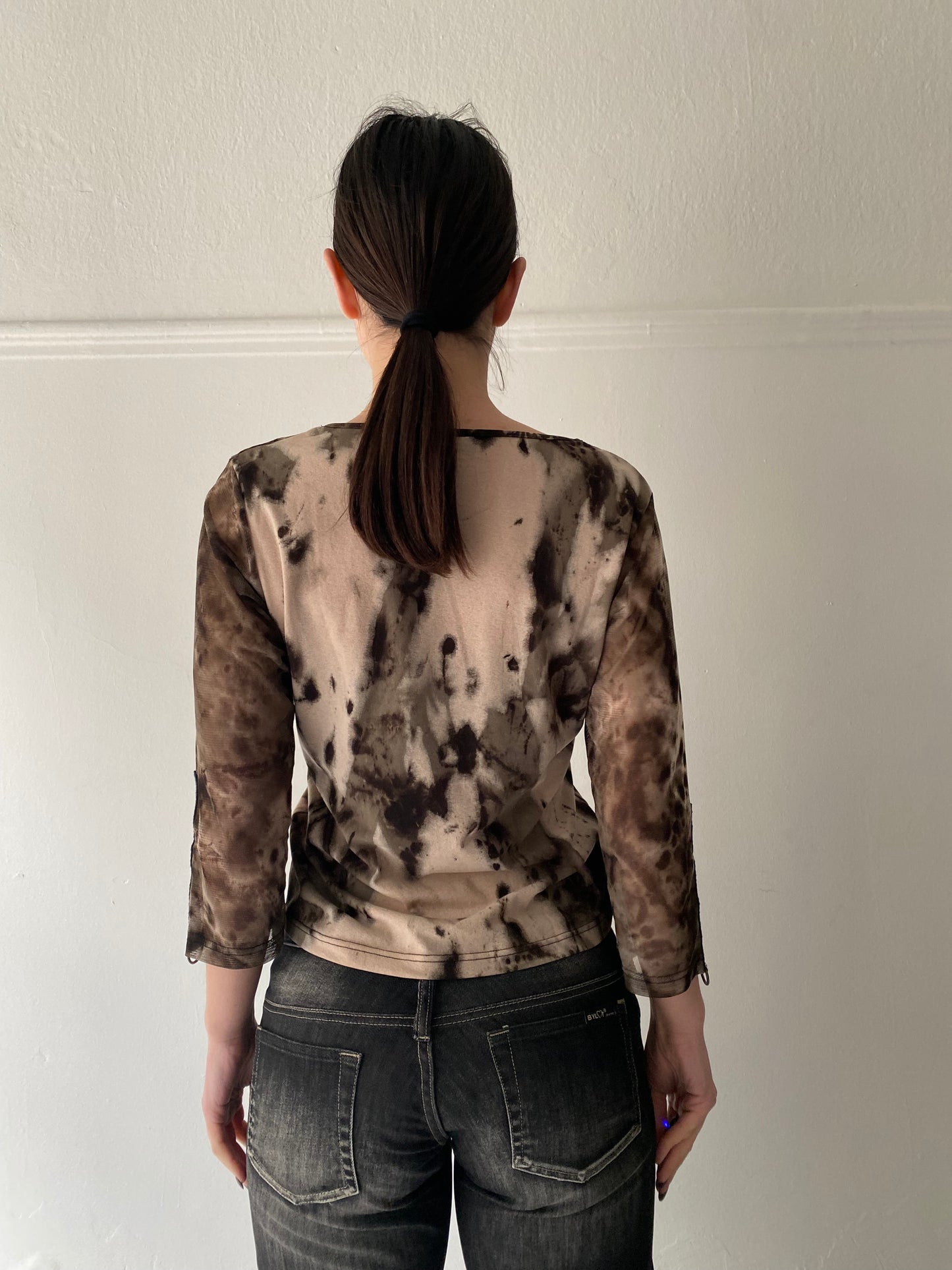 Vintage 3/4 semi see through longsleeve