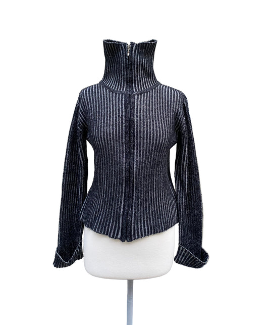 Vintage striped cropped jacket