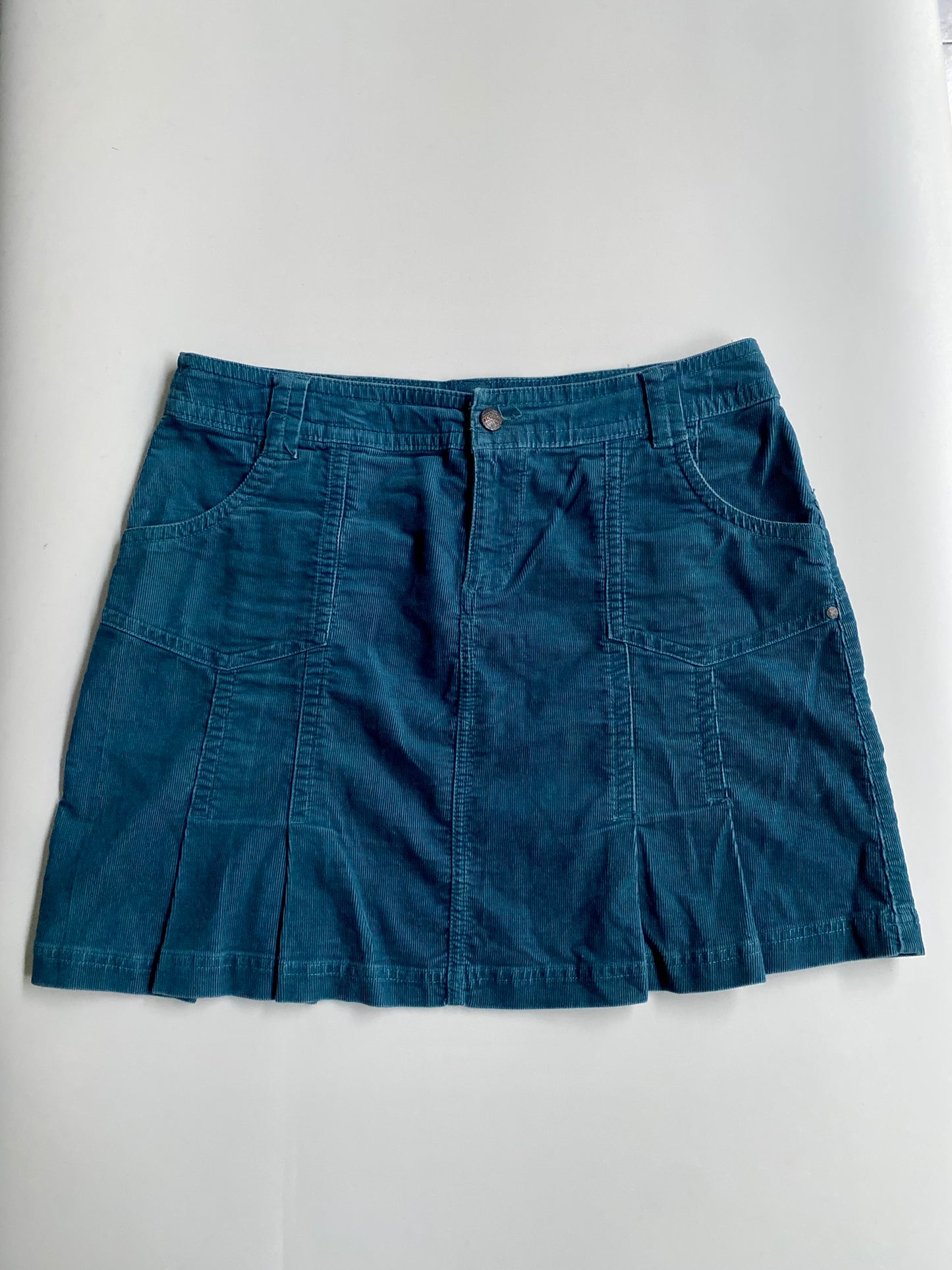 Yessica petrol corduroy skirt