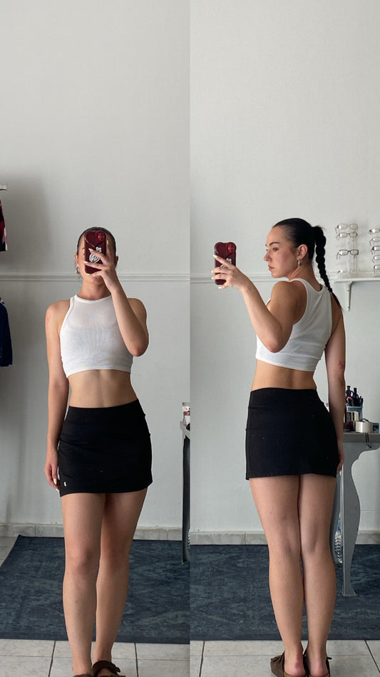 Black tennis skort