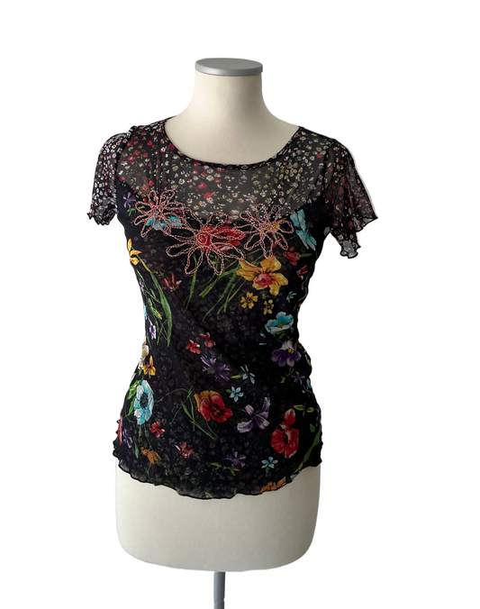 Vintage semi see through top