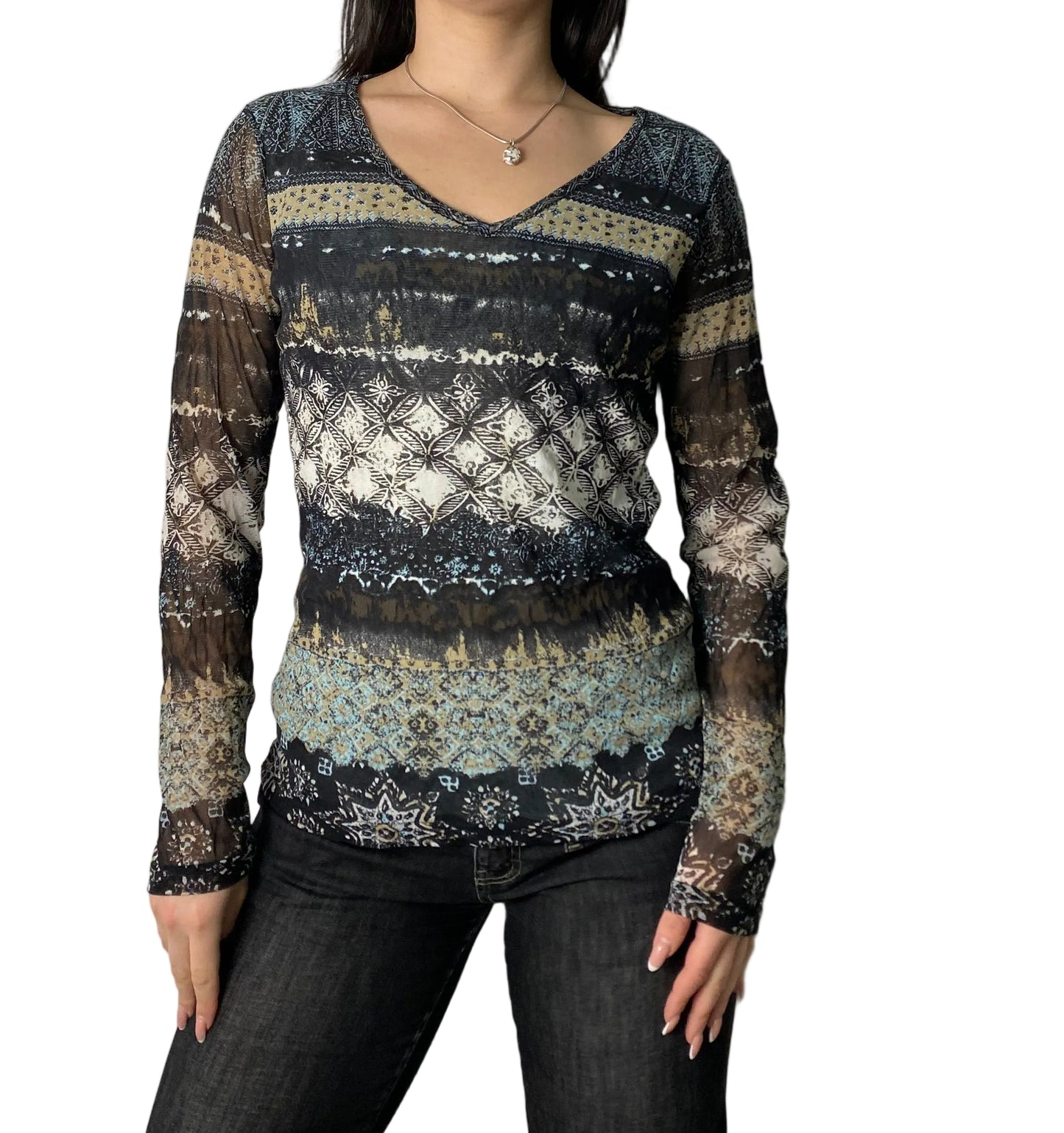 Vintage semi see through longsleeve top