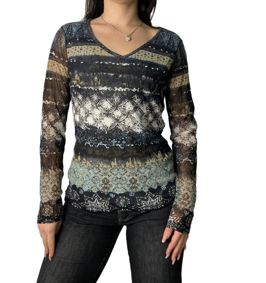 Vintage semi see through longsleeve top
