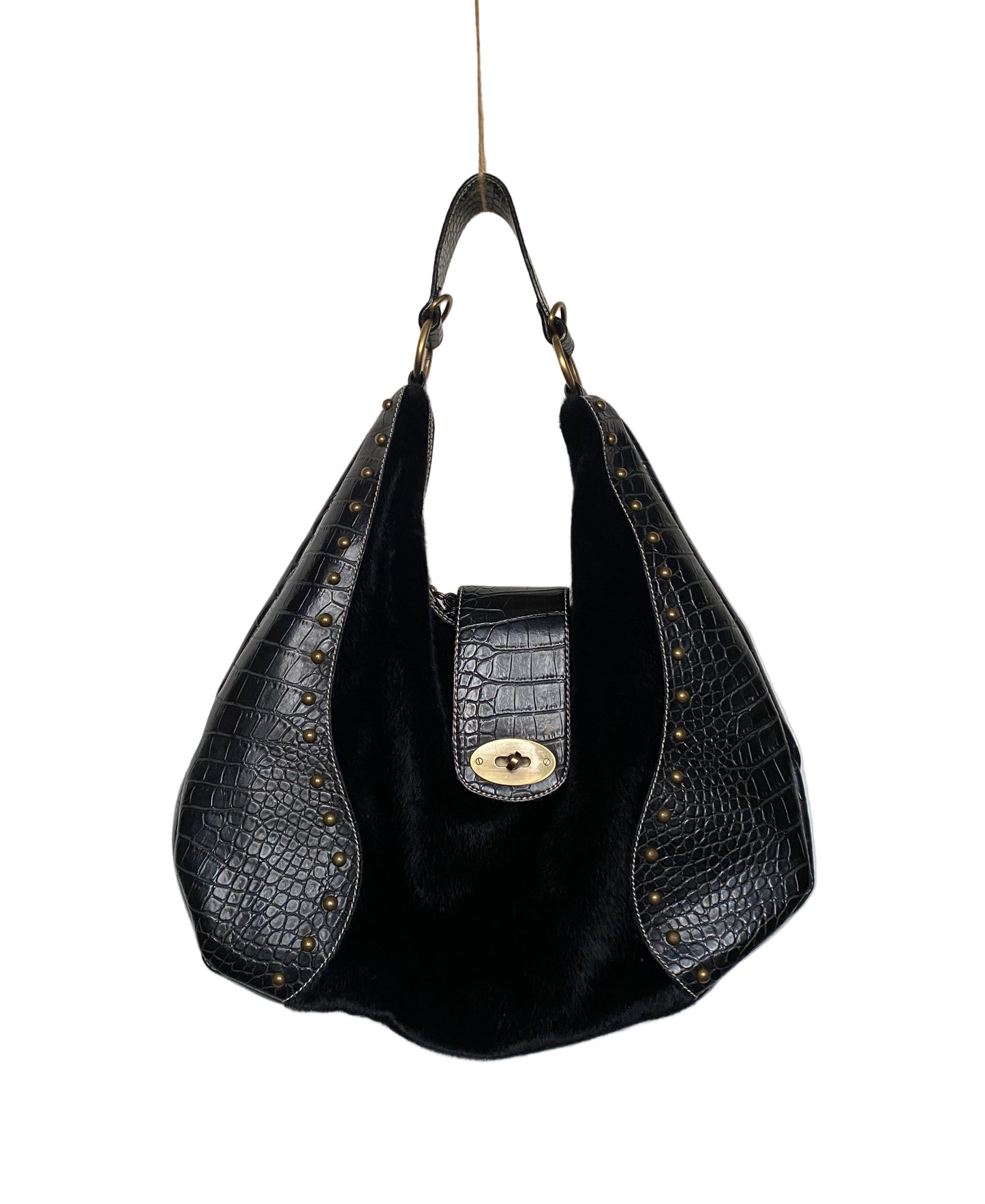 Y2K black shoulder bag