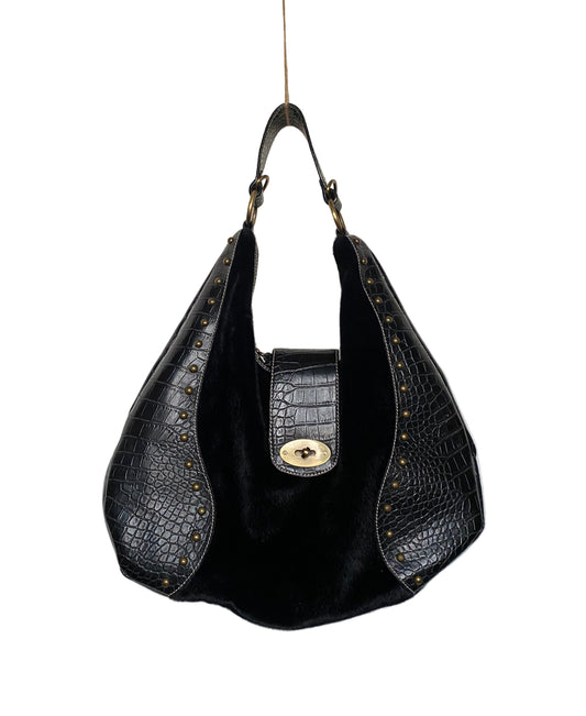 Y2K black shoulder bag