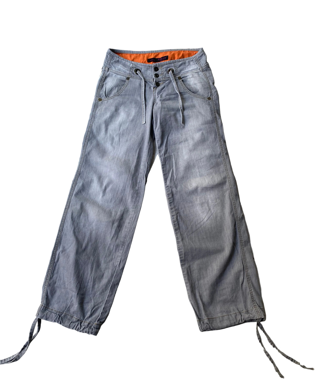 Vintage low rise denim cargo pants