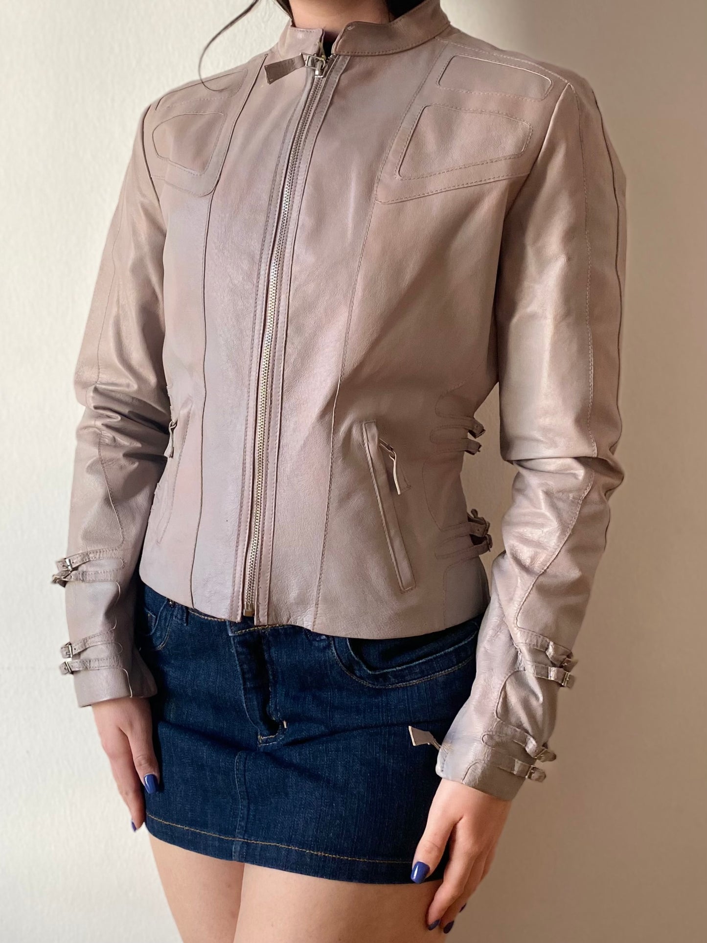 Deadstock moto leather jacket