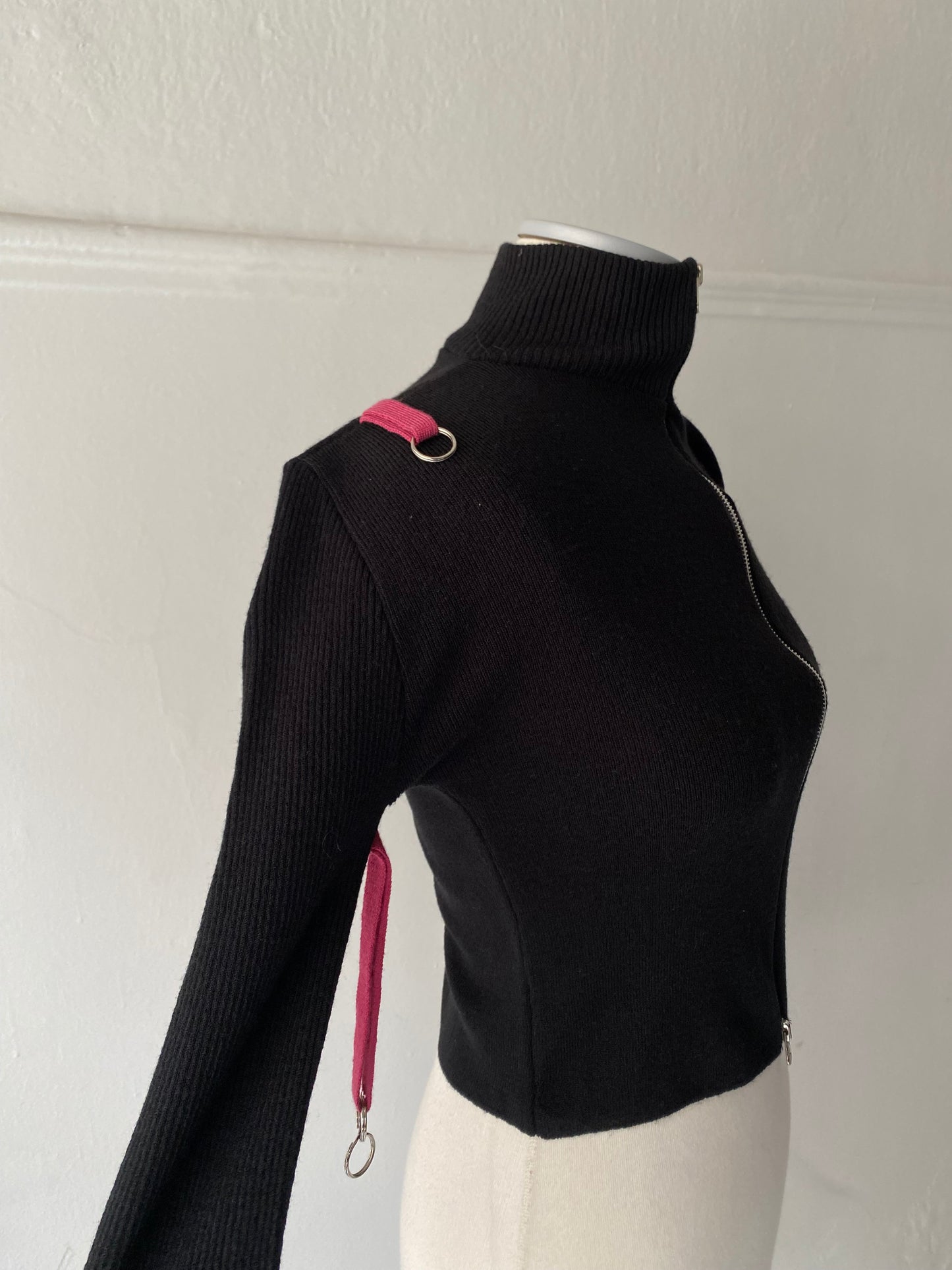 Deadstock cropped zip up jacket