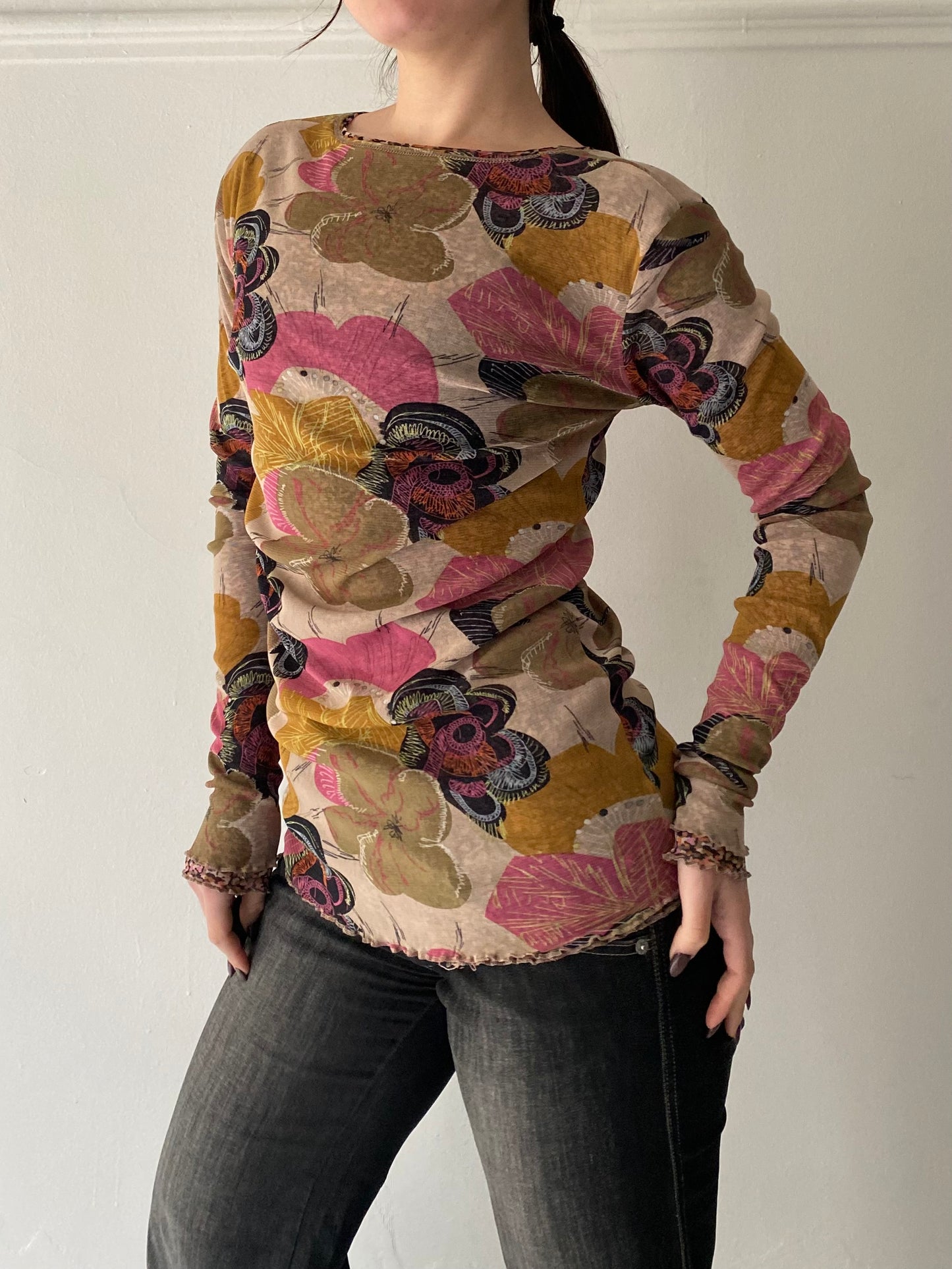 Vintage colourful reversible longsleeve