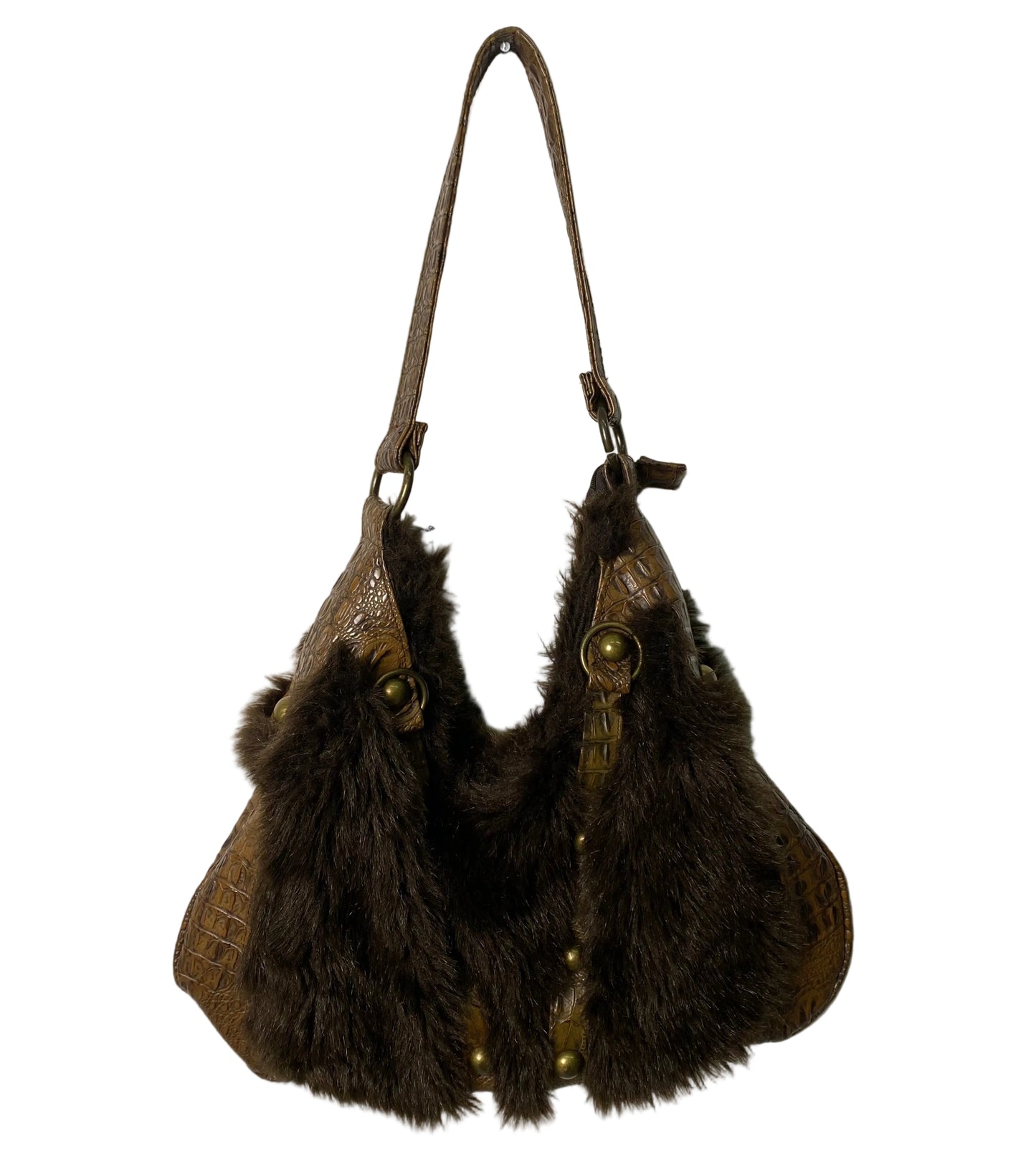 Vintage furry shoulder bag