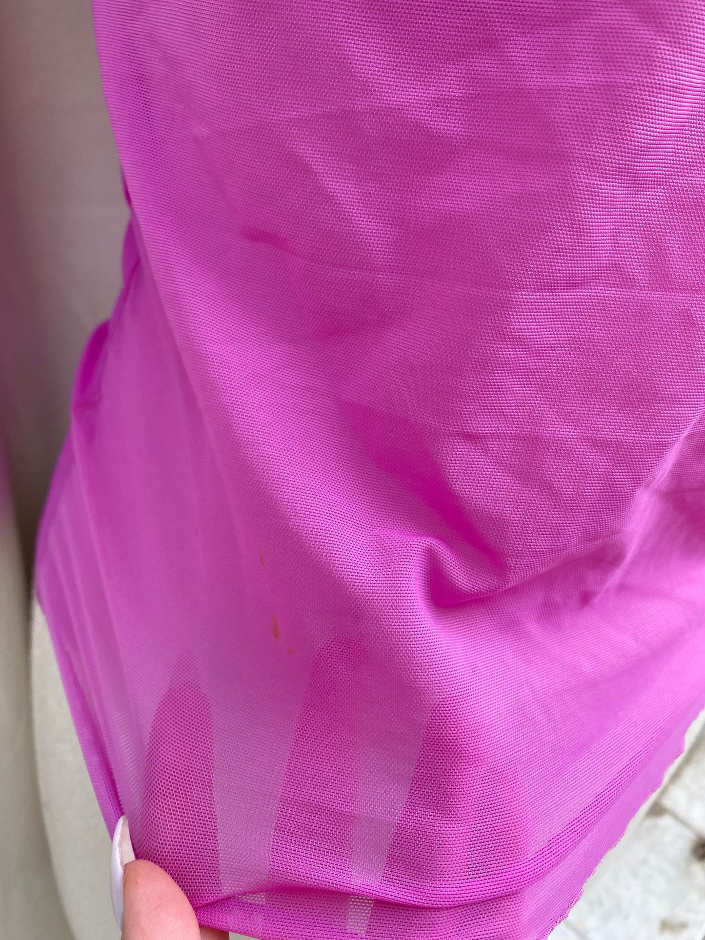 Y2k pink mesh cami top