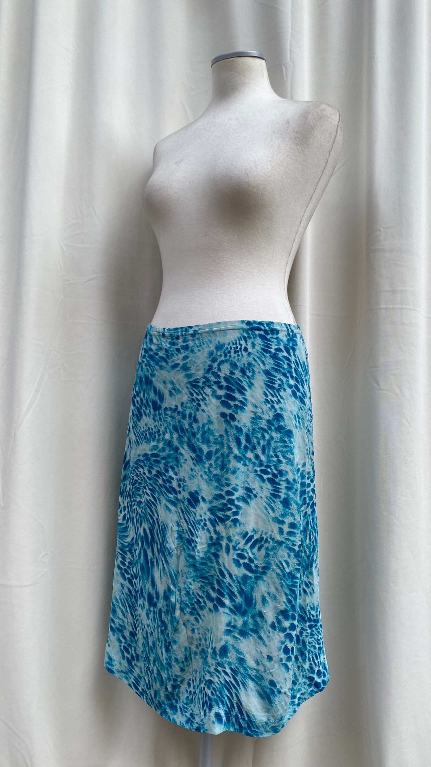 Vintage animal print midi skirt