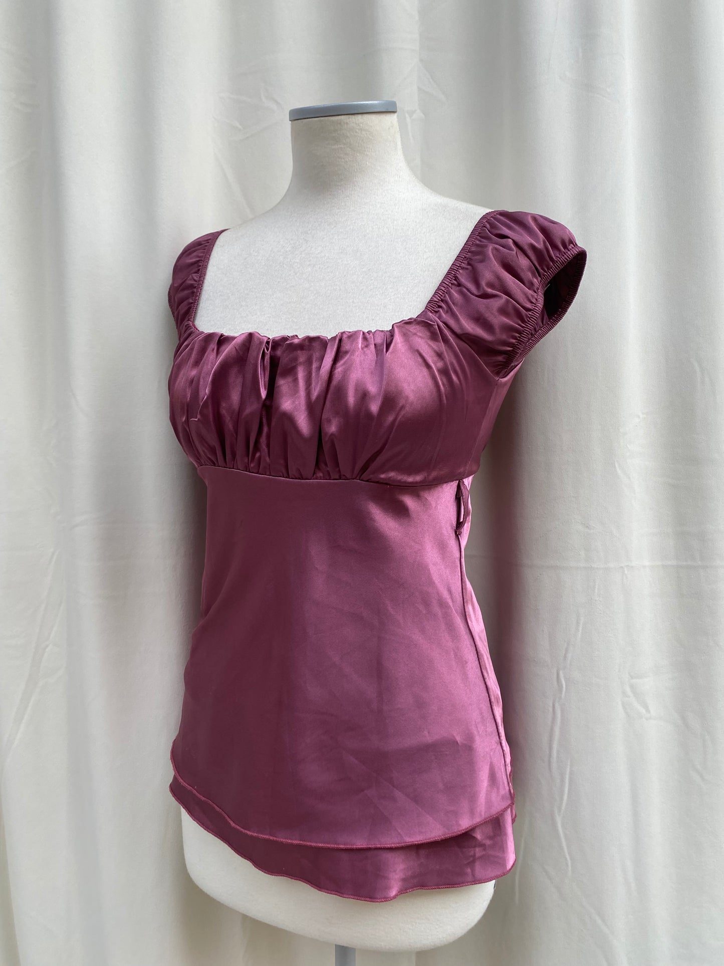 Vintage pink satin top
