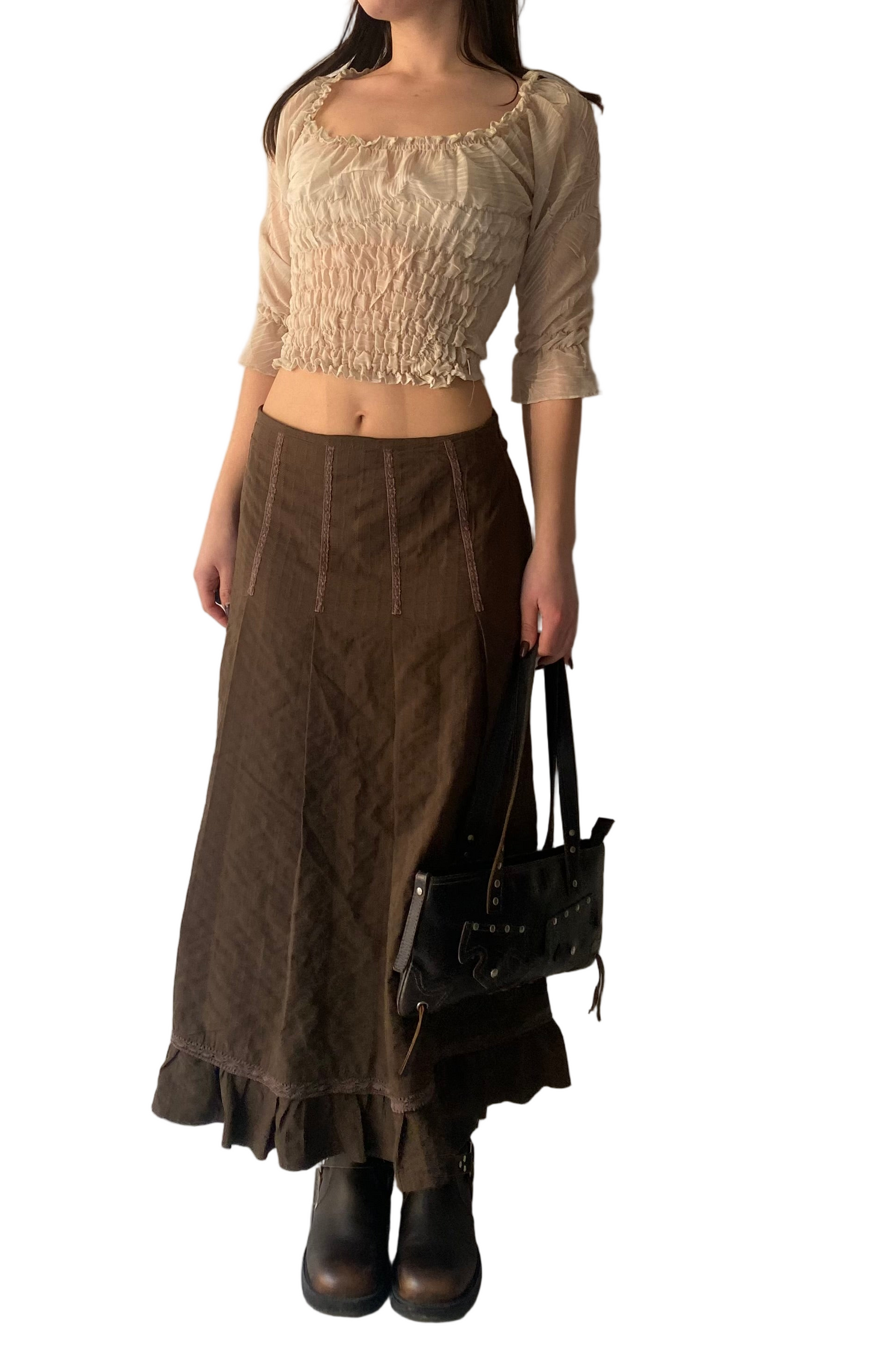 Brown fairy maxi skirt