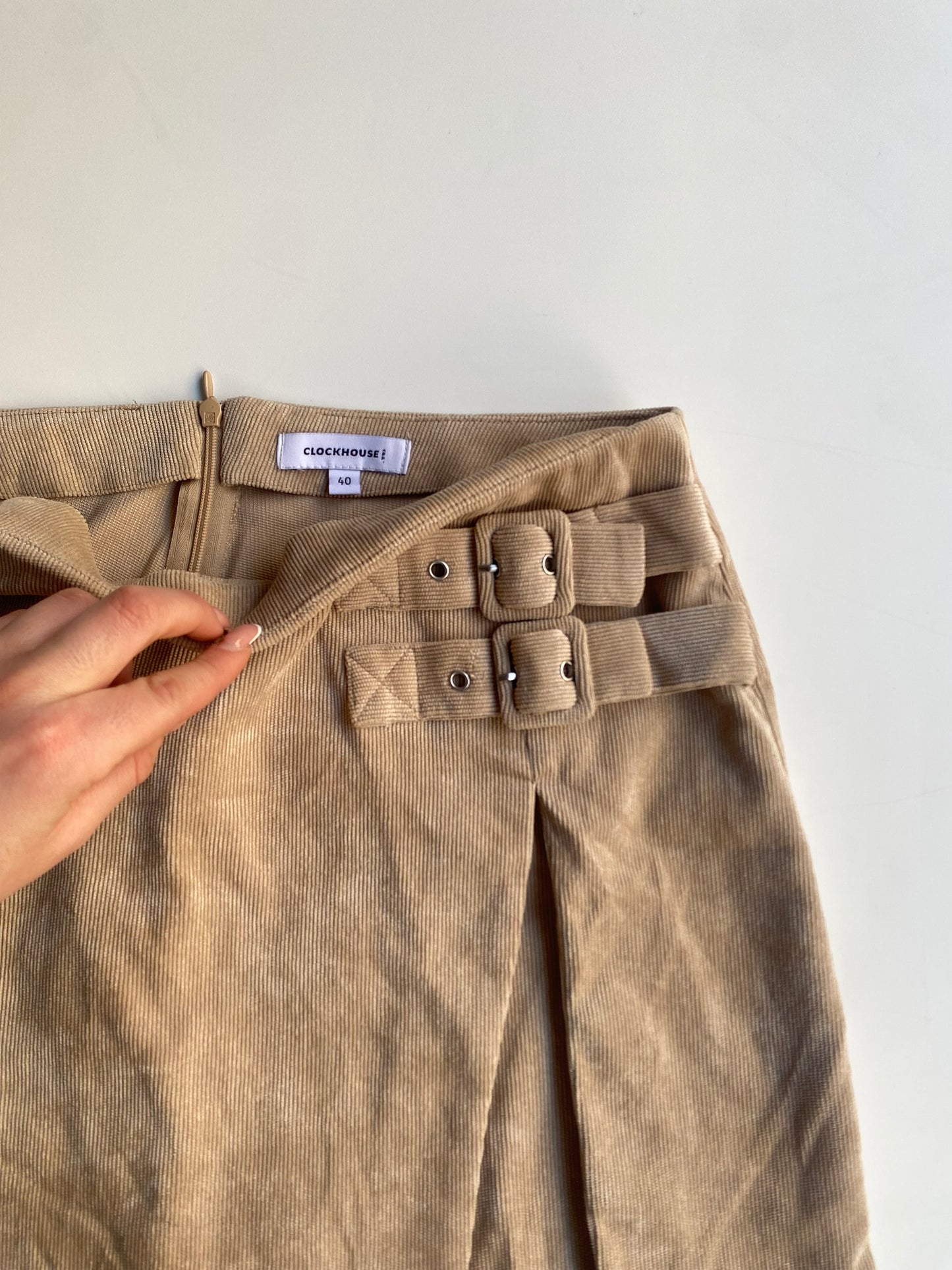 Beige Corduroy skort