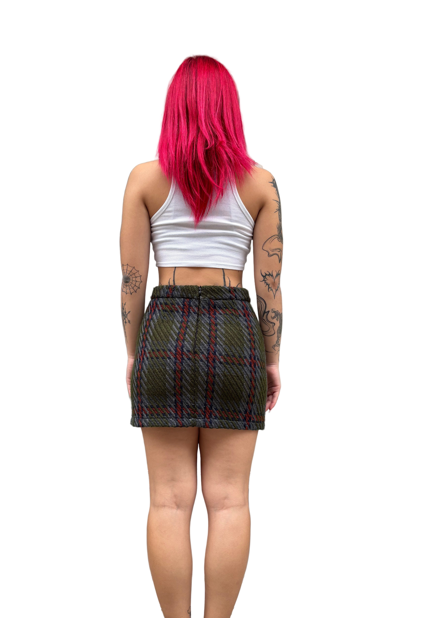 Vintage plaid mini skirt