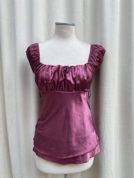 Vintage pink satin top