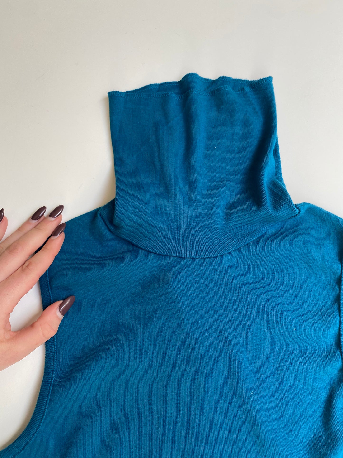 Deadstock cotton high neck top