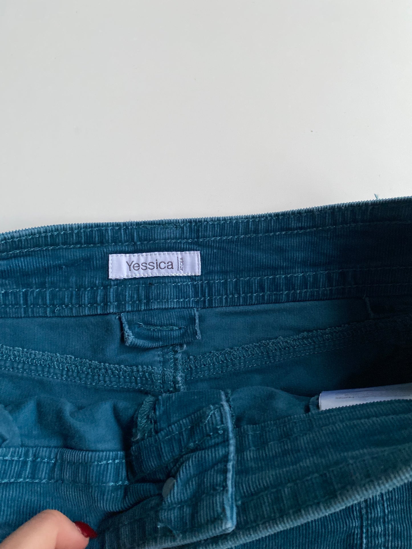 Yessica petrol corduroy skirt