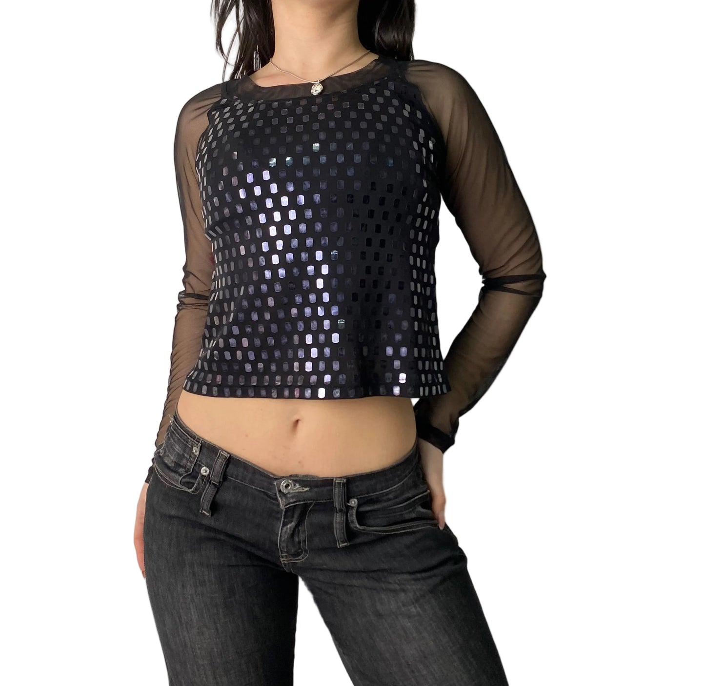 Nigh out sequin top