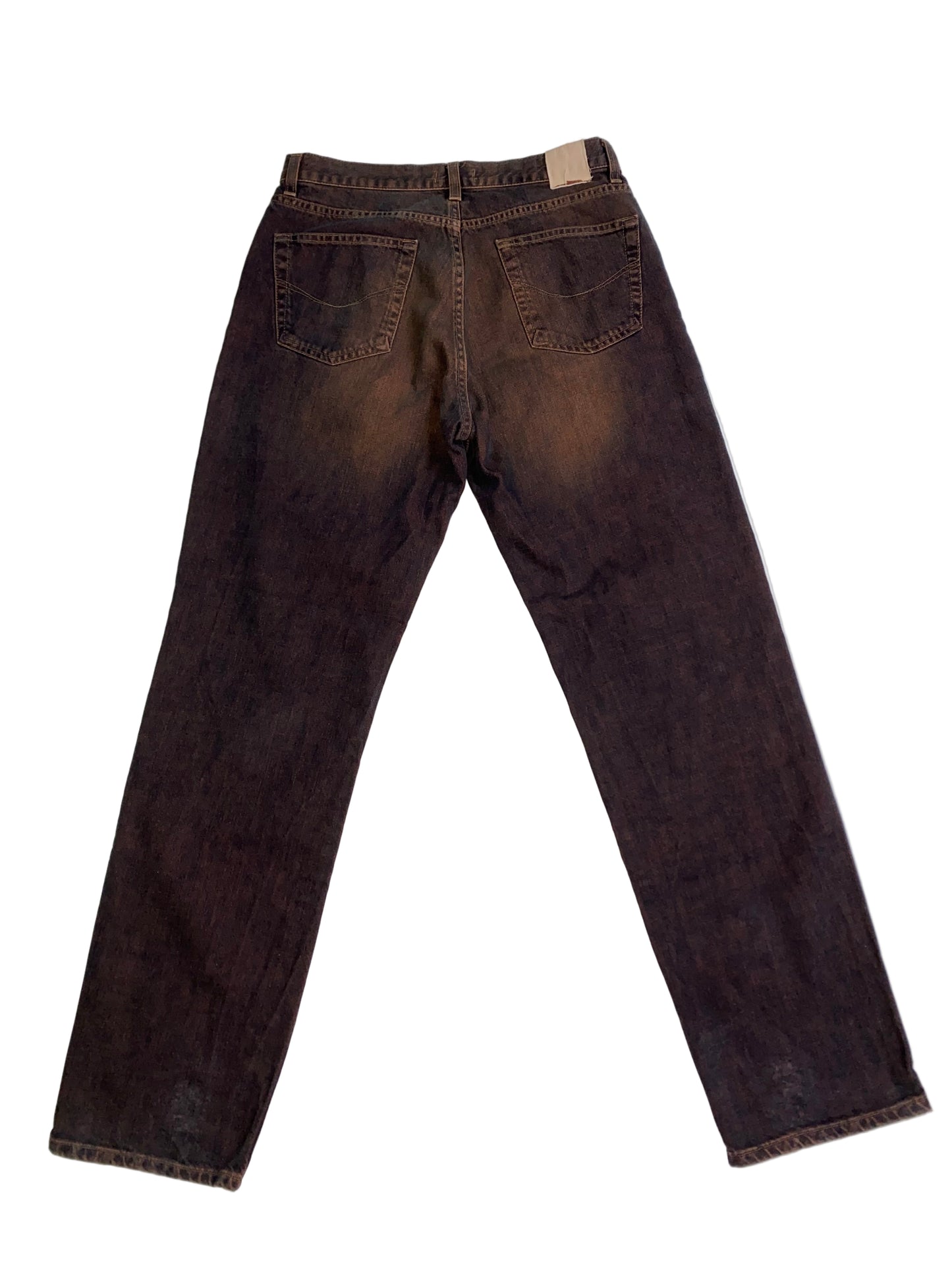 Vintage brown washed baggy jeans