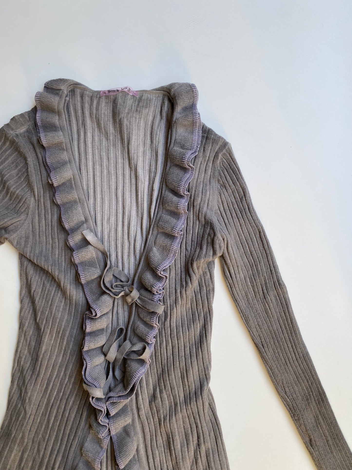 Vintage ruffle cardigan