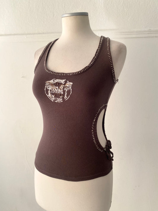 Y2K tank top with beads