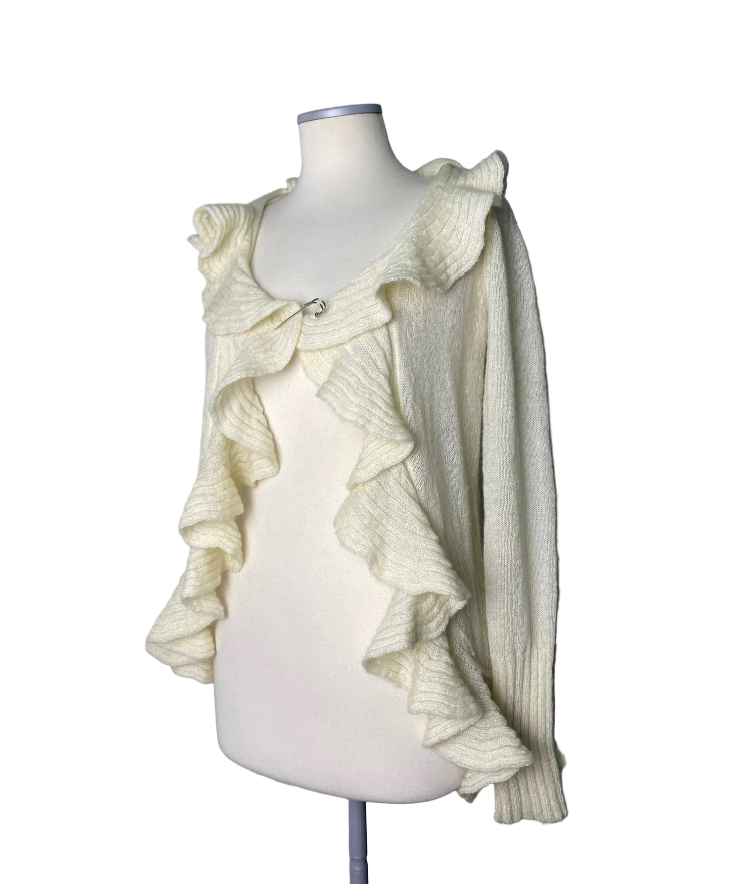 Vintage ruffle cardigan