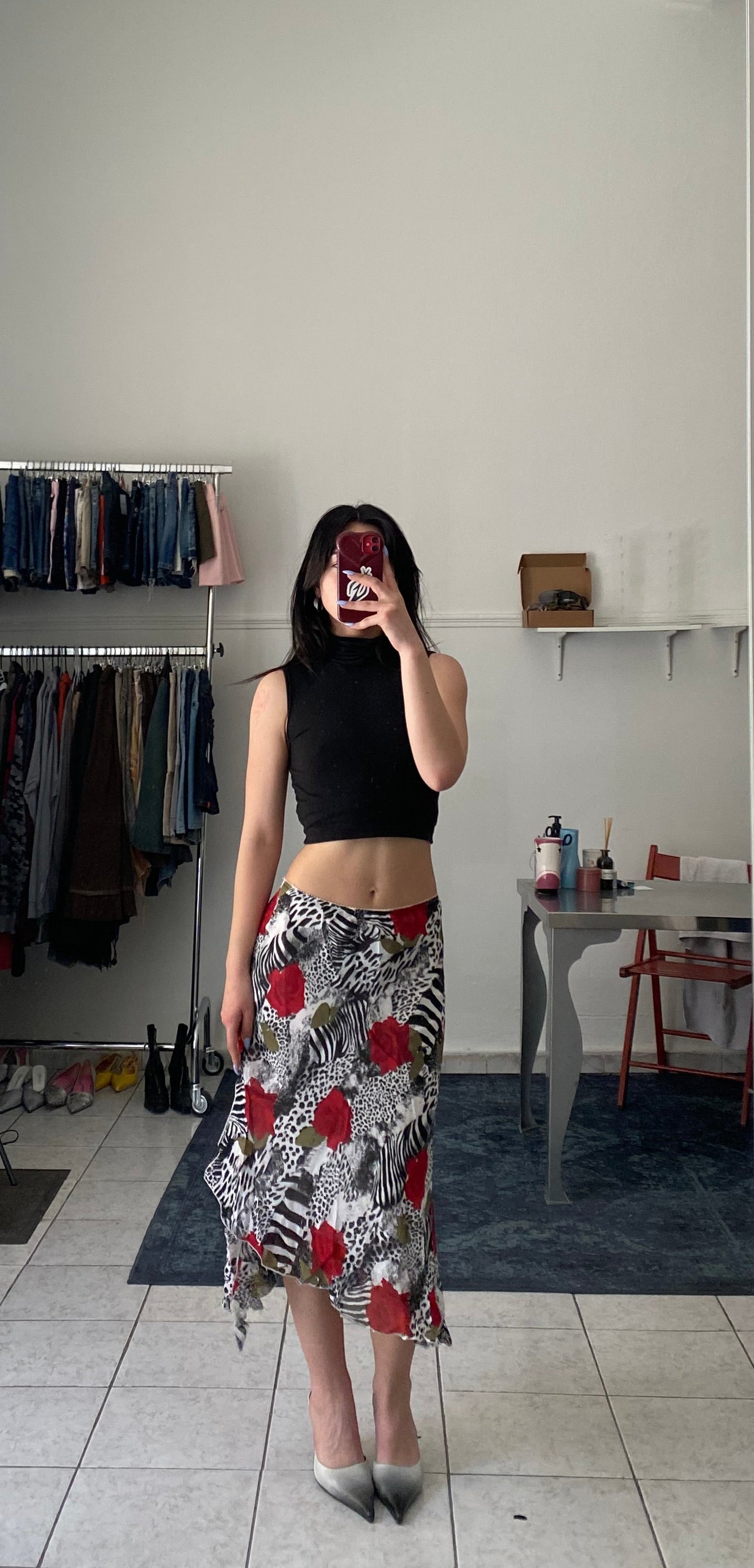 Deadstock animal print skirt