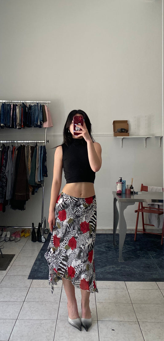 Deadstock animal print skirt