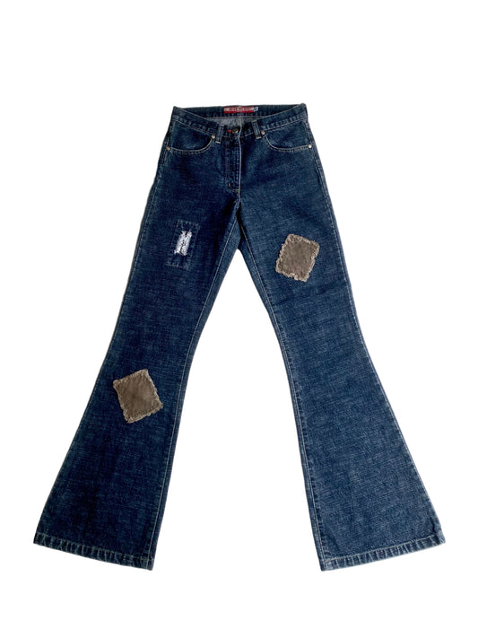 Deadstock Miss denim patchwork jeans