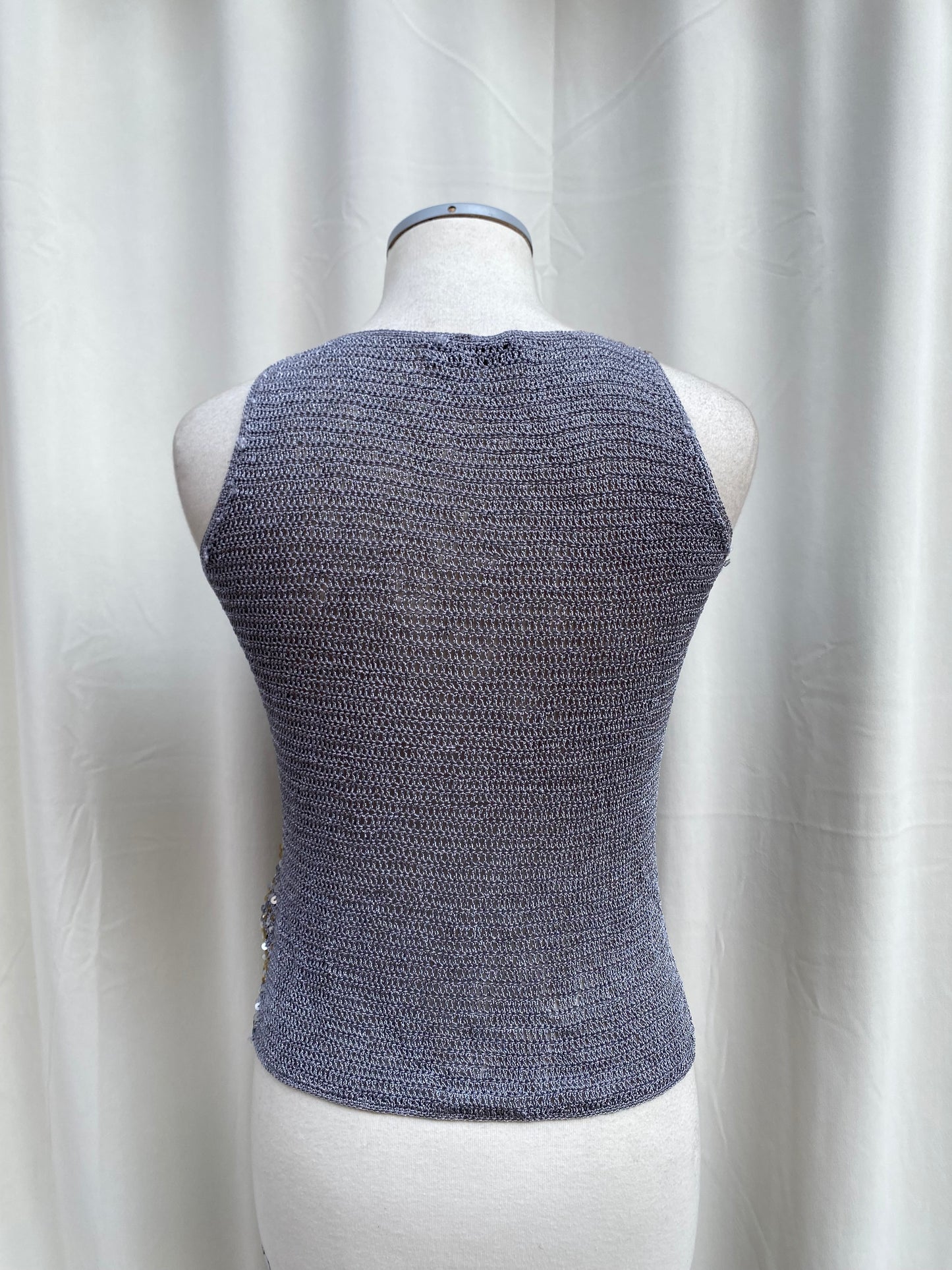 Vintage grey sequin top