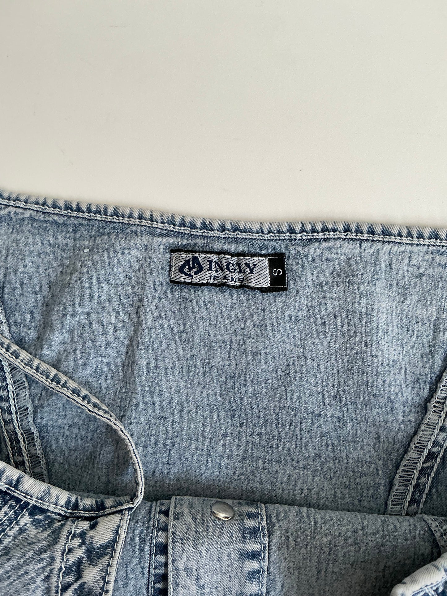 Y2K Button Up denim top