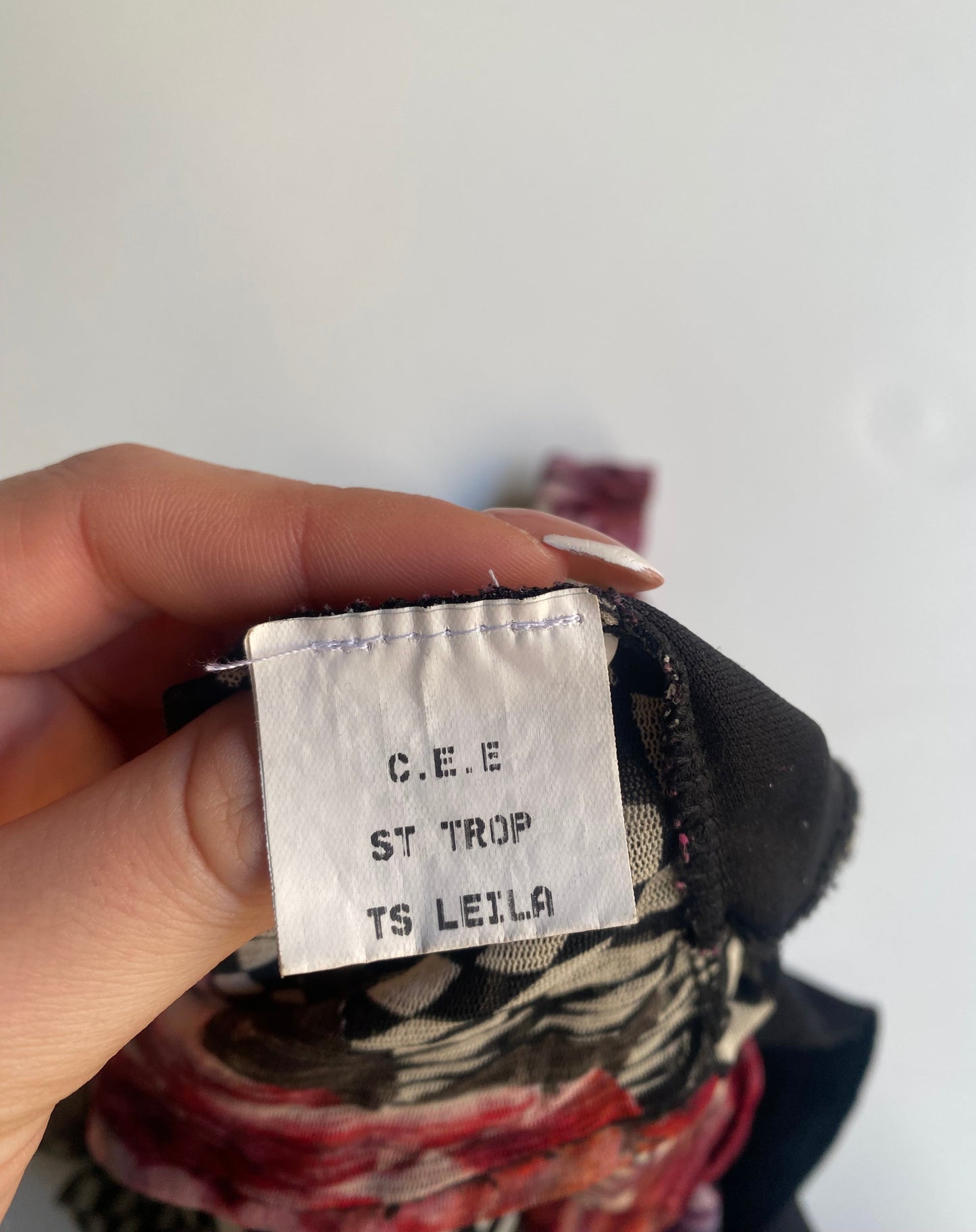 Vintage graphic semi sheer top